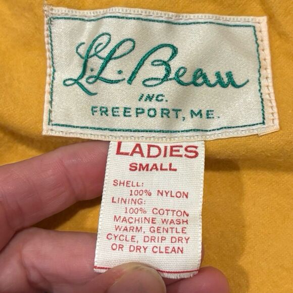 Vintage L.L. Bean Women Small Barn Coat Olive Insulated Field Jacket USA 70s 80s - Picture 3 of 9